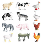 12 Pcs Farm Animals Figures Toys, Realistic Mini Farm Barn Animal Figurines Cake Topper Toy Set Christmas Birthday Easter Egg Gift Party Supplies For Kids Toddlers