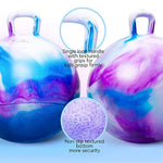Hopper Ball, Hopping Toys For Kids, 22 Inch Bouncy Ball With Handle For Boys Girls Aged 10+, Inflatable Clouds Bounce Hopper Toy With Pump