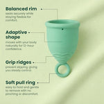Menstrual Cups - Mess-Free Loop Handle for Beginners, Small & Large