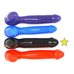 Extra Thick Strapless Double Dildo with Harness-Free Design and Black Color, 5.75 x 1.75 Inches in Size, Includes Vibrator with Alkaline Battery