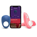 Liberty 2 Pink Pleasure Air Clitoris Sucker With Travel Case & We-Vibe Pivot Vibrating Cock Ring - Couples Sex Toys Bundle