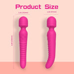 G Spot Vibrator Wand, Heating Function Sex Wand Massager For Clitoris, G-Spot Stimulation, Waterproof Dildo Sex Toy With 7 Powerful Vibrations Dual Motor Stimulator For Women Or Couple(Pink)