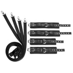 8-Piece Bondage Restraint Set, Black (Ac986)