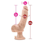 Blush Coverboy Doctor Love 10.25" Vibrating Realistic Dildo - Multi-Speed, Suction Cup, Strap-On Ready, 2" Girthy Naughty Anal, Vaginal Cock W/Balls - Adult Sex Toy For Women, Men, & Couples -(Beige)