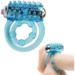 Vibrating Penis Ring With Double Cock Rings For Men Enhance Lasting Delay Ejaculation Clitoral Stimulator Penis Ring Vibrator G-Spot Stimulating Adult Sex Toys For Couple With Batteries Included