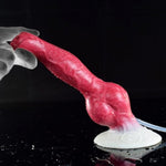 Silicone Realistic Squirting Dog Wolf Dildo With Suction Cup, Animal Dildos Thick Knot Ejaculating Prostate G-Spot Stimulation Anal Plug Buttplug Adult Sm Sex Toy For Beginner Women Men Couples