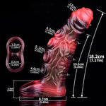 Monster Penis Enlarger Sleeve Extender Adult Sex Toy with 10 Modes & Cock Ring, Reusable Silicone Sleeve for Men for Sex - 18.2cm-7.17in