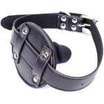 Sm Realistic Penis Gag Sex Bondage Mouth Gag With Adjustable Leather Strap For Couple Restraint Set (Length: 6Cm, Silver)