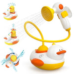 Duckie Baby Bath Toys, Baby Bath Shower Head For Bathtub With Three Squirting Ducks, Birthday Gift For Toddler Boys Girls