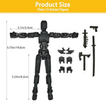 T13 Action Figure Set, 10Pcs Robot 3D Printed Toys Lucky Titan 13 Action Figure With Multiple Accessories, Dummy 13 Multi-Jointed Movable, Gifts For Boys And Girls (Assembly Completed)