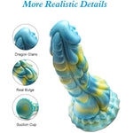 Sex Toy Realistic Silicone Dildo, 8.2 Inch Dragon Lifelike Fantasy Dildo, Soft Liquid Material Dildo With Textured For G-Spot Pleasure, Body Safe Material Adult Sex Toys For Women Men And Couple