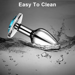 Anal Training Kit for Beginners - 3 Piece Jewel Butt Plugs Set with G Spot Anal Sex Toy for Adult Men and Women
