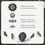214Pcs Technical Tank Track & Wheel Set Treads Chain Links Tank Robot Sleigh Car Motorcycle Toy Accessories Compatible With Legoes And Major Building Brands, Gift For Kids Ages 6 7 8 9 10 11 12+