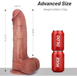 13.77" Realistic Huge Dildo Sex Toys,2.99" Diameter Extra Thick Silicone Dildos Lifelike Penis G-Spot Anal Dildo Dilator With Strong Suction Cup Sex Toys For Adult Women Men Advanced Hands-Free Play