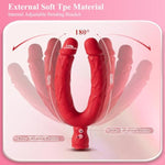 Double Dildo Lesbian Sex Toys 3 In 1 Realistic Dildo For 10 Vibrating Modes, Adult Sex Toy For Stimulation With G Spot Anal Prostate Strapless Realistic Silicone Massager For Men Women Games