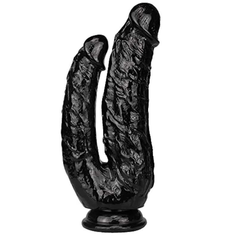 Double-Ended Dildo Realistic Dildo For Beginners Lifelike Huge Silicone Dildo, With Strong Suction Cup For Hands-Free Play, Realistic Penis For G-Spot Stimulation And Anal Plug Play 8 Inch