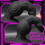 Realistic Dildo 10.43 Inch Black G-Spot Dildo Liquid Silicone Textured Fake Penis With Strong Suction Cup & Big Knot & Tapered Glans Sex Toys For Women Men Vaginal Anal Masturbation