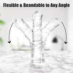11.81" Large Clear Realistic Dildo Anal Sex Toys For Women Men,2.17" Diameter Fat Fantasy Horse Cock Penis G Spot Stimulator With Suction Cup,Soft Lifelike Jelly Vagina Massager Masturbator For Couple