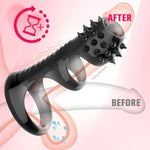 Penis Sleeve For Men Sex Toys, Penis Extender Cock Ring Girth Sleeve With Strap Testicle Penis Ring Enlarge Thicken Girth Enhancement, Penis Enlarger Girth Enhancer Sleeves For Adult Couples