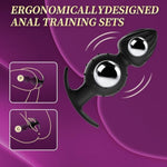 Anal Sex Toy with Dual-Ball Butt Plug and Internal Rolling Beads for Enhanced Sensory Stimulation