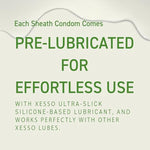 Sheath Ultra Thin Lubricated Condoms With Reservoir Tip, 3-Pack, Regular Fit Natural Latex Male Condom With Silicone Base,Vegan-Friendly, Discreet Package