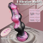 9.6" Monster Dildo Vibrating Knot Dildo, Fantasy Knotted Dildos Vibrator With 8 Modes, Thick Dragon Horse Anal Dildos With Suction Cup & Remote Control, Adult Sex Toys For Women Men