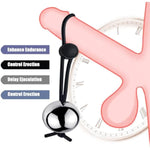 Penis Trainers Stretcher Metal Balls Sex Adult Toys Penis Extender Adjustable Cock Ring Physical Exercise Sex Toys For Men Penis Enlargement Extension (L)