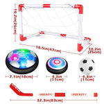 3-In-1 Hover Soccer Ball Set, Including 2 Led Hover Hockey And Soccer Ball Toys, Indoor Red & White Goals, Sports Game Toy, Christmas Festive Gift For 4-8, 8-12 Years Old Boys