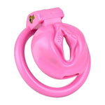 4-Ring Multi-Size Resin Chastity Cage Set, Male Chastity Lock, Lightweight Penis Lock + Invisible Lock, Bdsm Male Female Gay Sex Toy, Pink/Black Optional, Adult Sex Abstinence Toy (Pink)