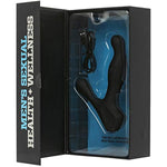 Doc Johnson OptiMALE - Rimming P-Massager - Rechargeable Silicone Prostate Massager - Perineum & Shaft Feature 10 Vibration Functions, Spinning Beads Provide Rimming Sensation - Black