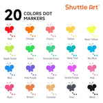 20 Color Washable Dot Markers for Toddlers, Non-Toxic Art Supplies