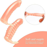 Finger Vibrators-2 In 1 Finger Massager Set, Silicone Finger Sleeves Penis Clitoris Massages G-Spot Stimulation Female Orgasm Masturbator Lesbian Sex Toys For Women Couples