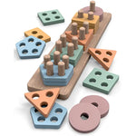 Montessori Toys For 1+ Year Old – Wooden Shape Sorter & Stacking Puzzle – Toddler Learning, Fine Motor Skills & Developmental Toy For Boys & Girls