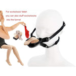 Mouth Plug Gag Urinal Piss With Adjustable Harness,Funnel Gay Mouth Ball Gag Oral Sex, Sm Bondage Slave Extreme Sex Toys For Women Men Couples(Black) (Black)