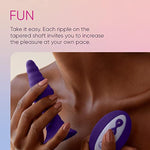 Pyra Vibrating Butt Plug With Remote - Textured Anal Plug With Suction Base & 10 Whisper-Quiet Modes, 100% Waterproof - Travel & Beginner-Friendly, Harness-Compatible Adult Sex Toys (Purple, Small)