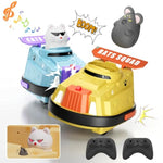 2 Pack Remote Control Car, Rc Ejecting Bumper Car For Kids, Cat And Rat War Cheese Bumper Car, Car Toys For Ages 5-7, Christmas Birthday Gifts Toys For 3 4 5 6+ Year Old Boys Girls