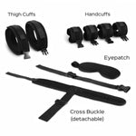 Bdsm Bondage Set Role Play Sexual Restraint Props With Blindfold Collar Handcuffs Footcuffs Combo Set Adjustable Bondage Gear Couples Beginner