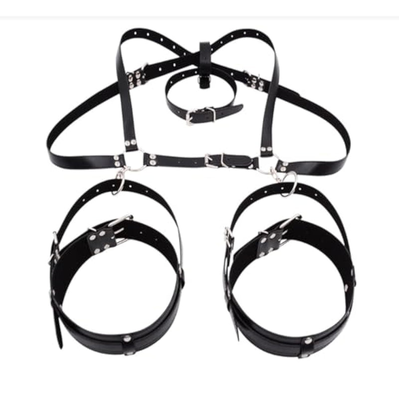 Bondage Restraint Kit,Bdsm Handcuffs And Leg Restraints,Full Body Bondage Harness,Fetish Restraint Set,Adult Bondage Gear,Bdsm Toys Kit For Adults, Bedroom Bondage Restraints Accessories