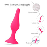 Anal Plug Sex Toys, 5Pcs Sex Anal Toys Silicone Butt Plug Training Kit For Adult Sex Toys & Games Women Male And Beginners (Rose Red)