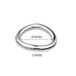 Metal Cock Ring Metal Penis Ring Testicle Ring Arc Ring Without Edges Sexual Stimulation Device Prolonged Erection Sex Toy For Men (2“Large)
