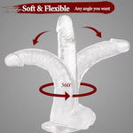 Big Dildo, 11.61 Inch Clear Dildos Lifelike Skin-Touching Feeling, Soft Dildo With Strong Suction Cup, Big Size G-Spot Penis Sex Toys For Advanced Women And Men Players