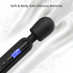 Vibrator Wand Adult Sex Toys & Games Sex Novelties Vibrating Massager For Clitoral Stimulation Powerful Vibrator Pleasure With 10 Modes Lcd Display Birthday Gifts For Women Men Couples (Black)