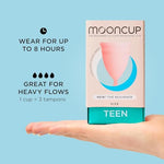 Mooncup Beginner Menstrual Cup Reusable, Ultra Soft & Easy Insert, Great for Heavy Flow Periods, Size Teen, Age or Below (Pack of 1)
