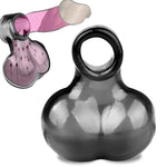 Male Ball Stretcher Chastity Cage Cock Ring Scrotum Ring Time Delay Pleasure Enhancing Bondage Sex Toys