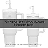 Silicone Spill Stopper Set Compatible with Stanley Cup 2.0 30oz & 40oz with Straw Cover (Set of 2, Clear)
