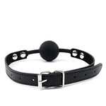 Black Silicone Ball Gag for BDSM Bondage and Restraints