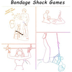 Estim Sex Electrosex Wand With Sex Rope 39.3 Inch Sex Bondage Restraint Gear Bdsm Toys, Electric Shock Nipple Penis Anal G Spot Clitoris Labia Sm Kit For Couples Kinky Men Women Sexual Pleasure Device