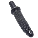 12.99 Inch Long Corn Shape Anal Plug G Spot Dildo With Handle, Waterproof Anal Dildo With Spiral Textures Adult Sex Toy For Women - Black