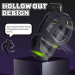 Male Chastity Cage, Large Chastity Device With 5 Sizes Rings And Invisible Lock For Man Penis Exercise Bondage Gear & Accessories Lightweight Adult Sex Toys (Large Size - Black)