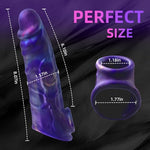 Realistic Penis Sleeve Sex Toys, Reusable 8.07'' Silicone Cock Sleeve Enlarger with Thickened Testicle Penis Ring, Delay Ejaculation Enhance Erection Penis Extender Male Couples Adult Toys - Mix Color
